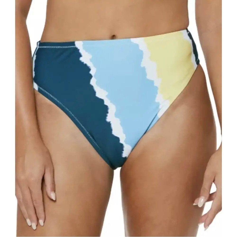 Jessica Simpson Women’s Smooth Sailing High-Waist Bikini Swim Bottom S Swimwear